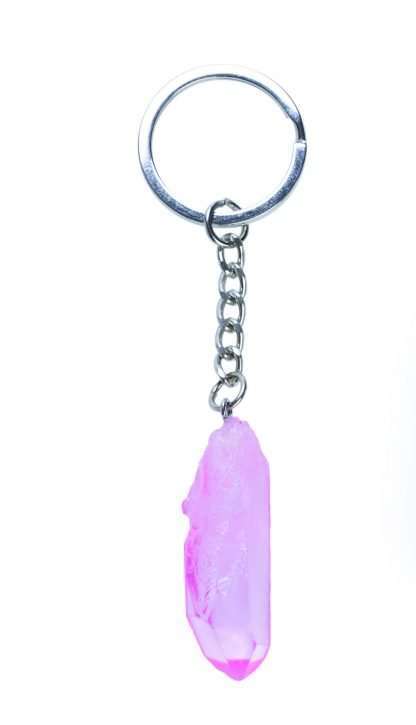 Gemstone Aura Quartz Point Keychain - Image 4