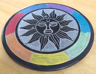 Soapstone Incense Holder Sun