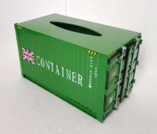 Shipping Container Tissue Box Green