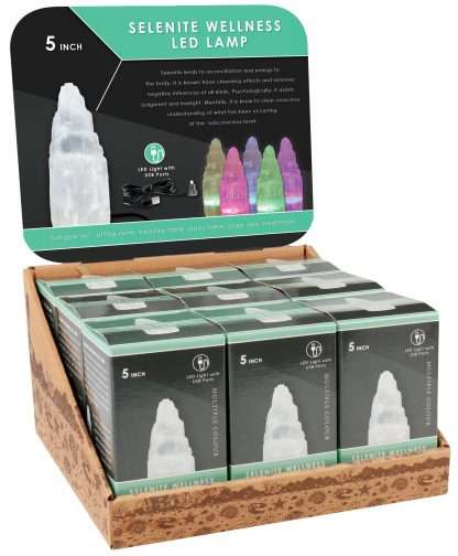 Selenite LED Lamp In Display Box