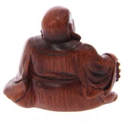 Mini Wood Effect Lucky Buddha Collectable - Image 5