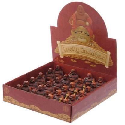 Mini Wood Effect Lucky Buddha Collectable - Image 6