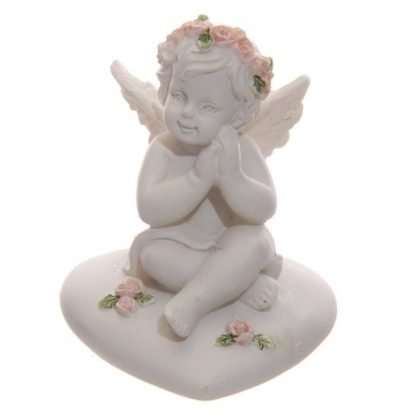 Cherubs With Pink Roses Sitting on a Heart - Image 3