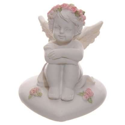 Cherubs With Pink Roses Sitting on a Heart - Image 4