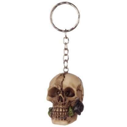 Skulls and Roses Skull Keyring - Image 2