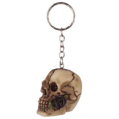 Skulls and Roses Skull Keyring - Image 3