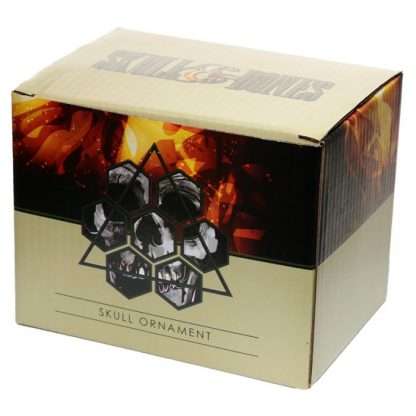 Day of the Dead Floral Print Skull Ornament - Image 6