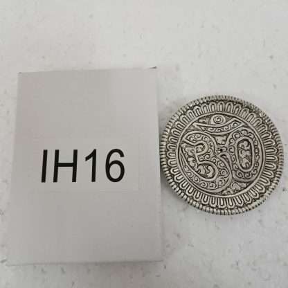 White Metal Round OM Incense Holder - Image 3