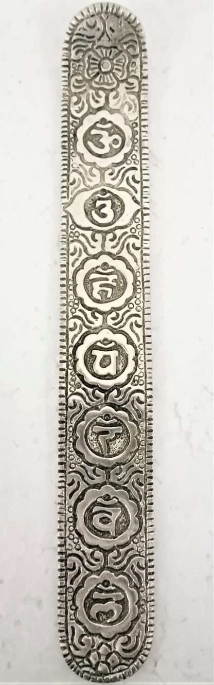 White Metal Chakra Incense Holder