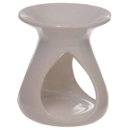 White Tear Drop Ceramic Oil and Wax Burner - Image 3