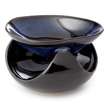 Abstract Dark Mottled Ceramic Oil Burner - Image 2