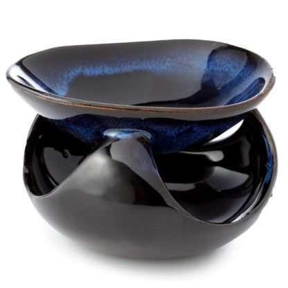 Abstract Dark Mottled Ceramic Oil Burner - Image 4
