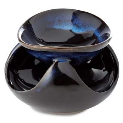 Abstract Dark Mottled Ceramic Oil Burner - Image 5