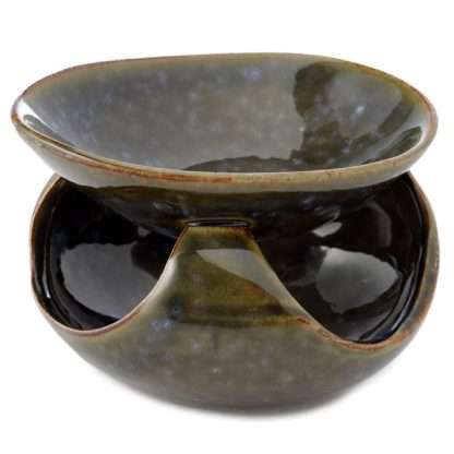 Abstract Dark Mottled Ceramic Oil Burner - Image 6
