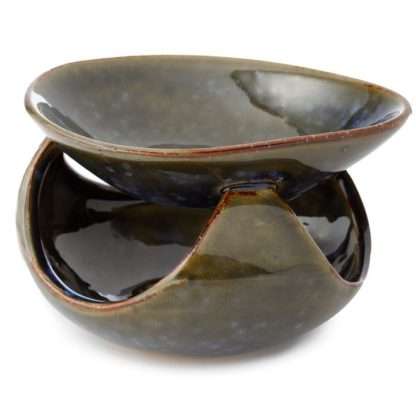 Abstract Dark Mottled Ceramic Oil Burner - Image 8