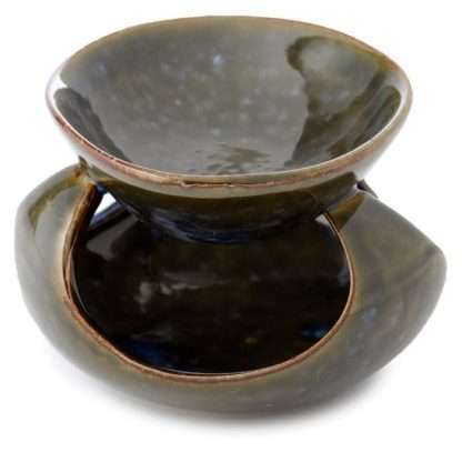 Abstract Dark Mottled Ceramic Oil Burner - Image 9