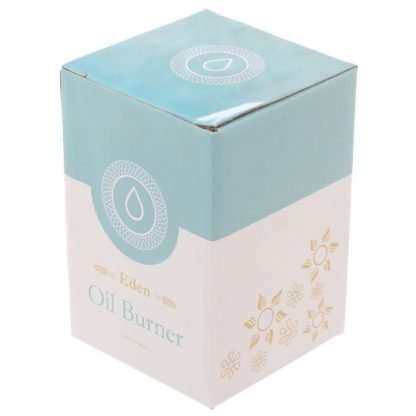 Speckled Cream Ceramic Oil and Wax Burner with Flower - Image 9