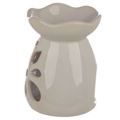 Eden Ceramic Grey and Pastel Tone Floral Oil and Wax Burner - Image 3