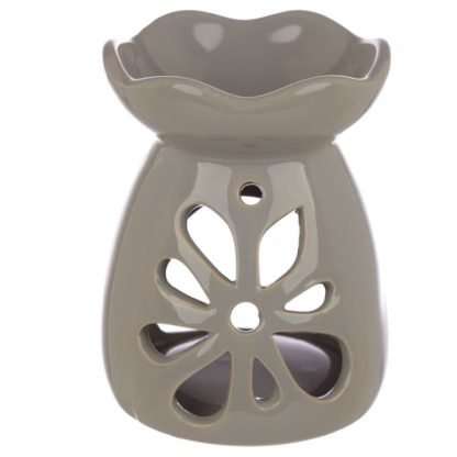 Eden Ceramic Grey and Pastel Tone Floral Oil and Wax Burner - Image 5