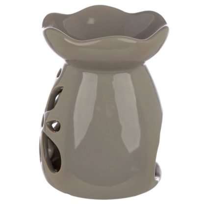 Eden Ceramic Grey and Pastel Tone Floral Oil and Wax Burner - Image 6