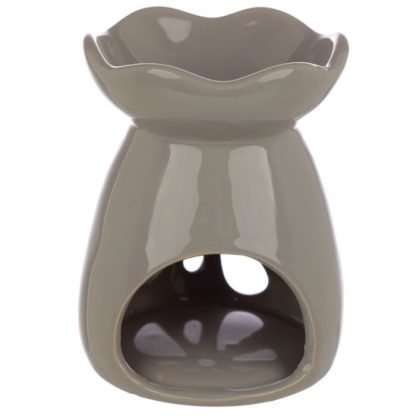 Eden Ceramic Grey and Pastel Tone Floral Oil and Wax Burner - Image 7