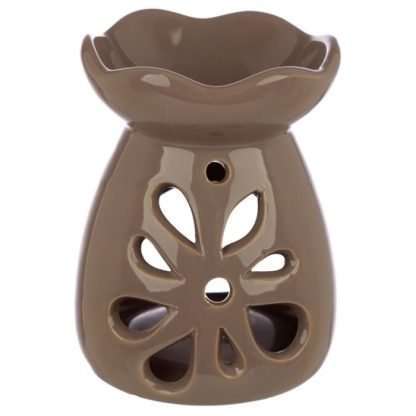 Eden Ceramic Grey and Pastel Tone Floral Oil and Wax Burner - Image 8