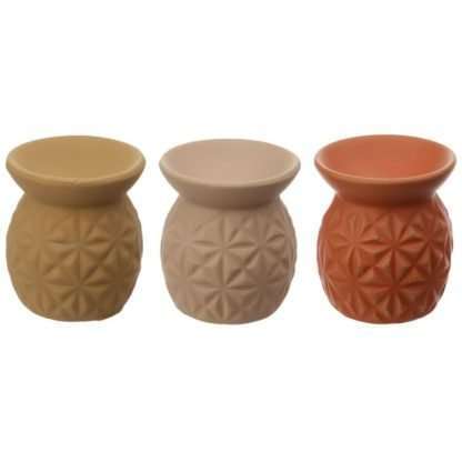 Eden Oil Burner with Embossed Triangle Pattern