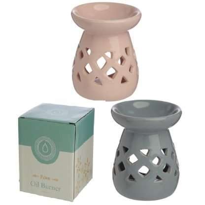 Eden Pastels Cut Out Lattice Ceramic Oil and Wax Burner