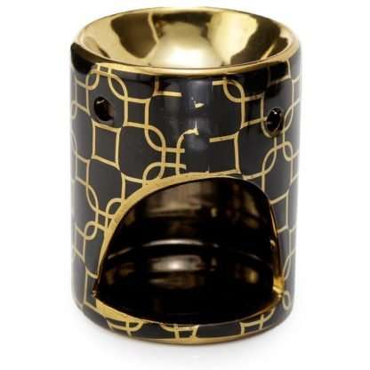 Eden Metallic Gold Geometric Ceramic Mini Oil Burner - Image 5