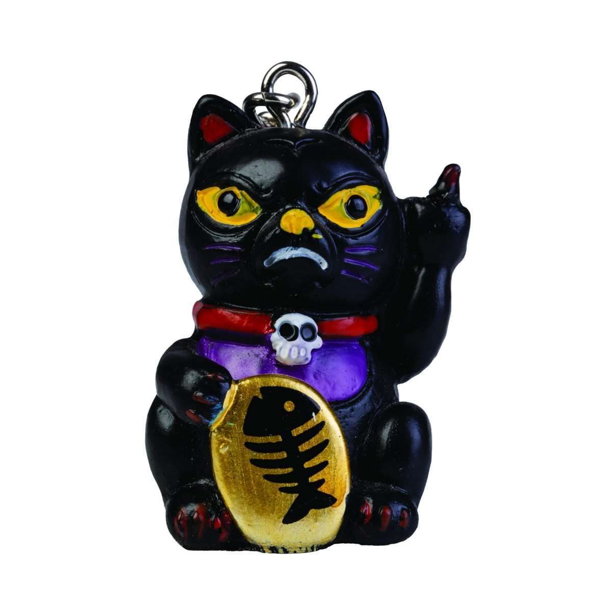 Rude Lucky Kitty Keychain - Image 3