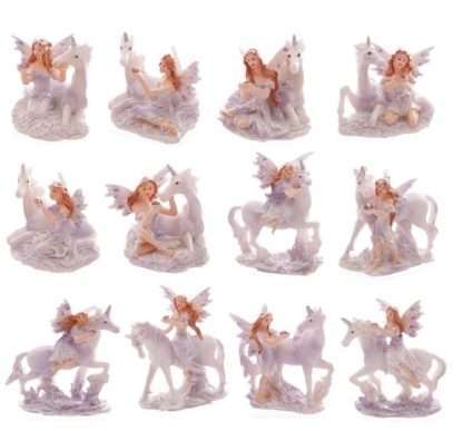 Lilac Glitter Flower Fairy & Unicorn World Figures