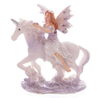 Lilac Glitter Flower Fairy & Unicorn World Figures - Image 2