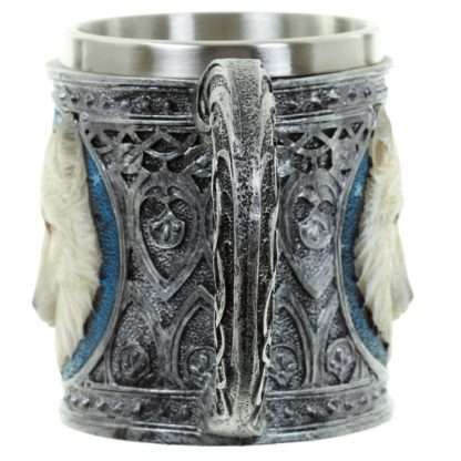 Decorative White Wolf Tankard - Image 4