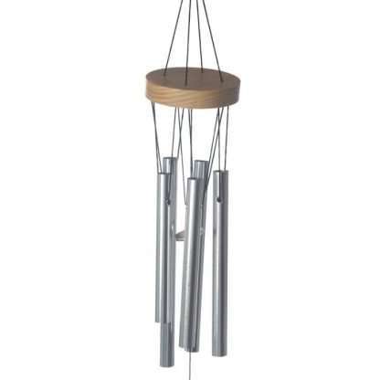 Wooden Wind Chime with Metal Tubes 37cm - Image 2