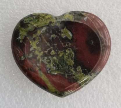 Dragon Bloodstone Worry Stone Heart