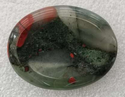 African Bloodstone Worry Stone Oval