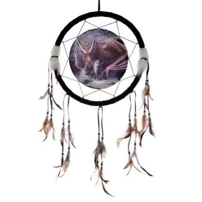 Dreamcatcher Print - Alliance Dragon and Wolf 33cm- Lisa Parker