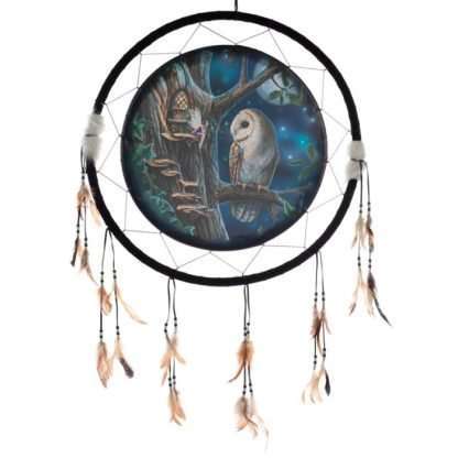 Dreamcatcher Print - Fairy Tales Owl & Fairy- Lisa Parker 60cm