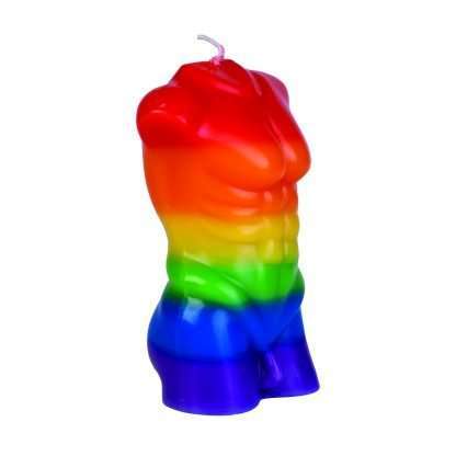 Male Body Candle Rainbow Pride - Image 3