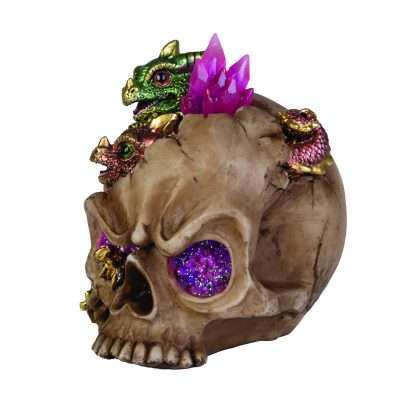 LED Skull with dragons - Image 2
