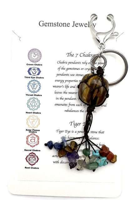 Chakra Keyring Tiger Eye