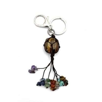 Chakra Keyring Tiger Eye - Image 2