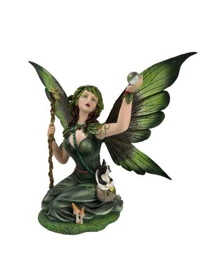 Fairy Holding Glass Ball with Dog - Image 3