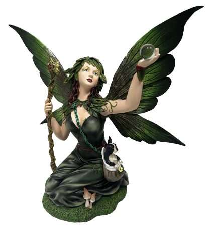 Fairy Holding Glass Ball with Dog