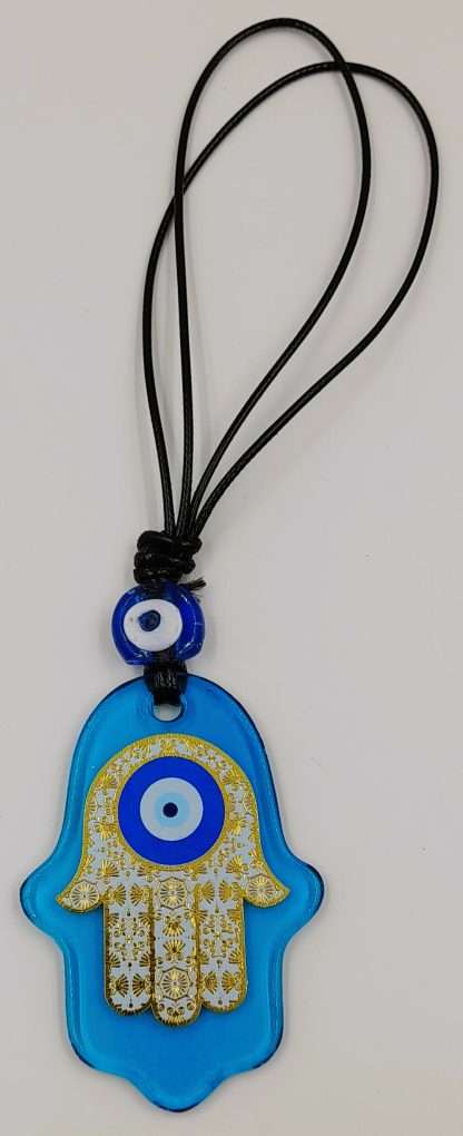 Turkish Glass Hamsa with Evil Eye Wall Hanging- Assorted - Image 4