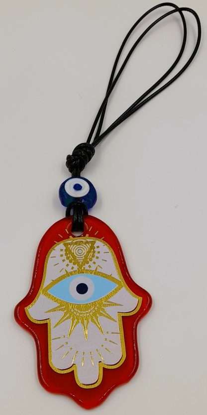 Turkish Glass Hamsa with Evil Eye Wall Hanging- Assorted - Image 6