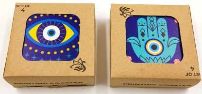 Evil Eye Coasters- Assorted set of 4 - Image 2