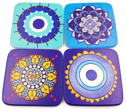 Evil Eye Coasters- Assorted set of 4 - Image 4