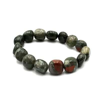 Large Beaded Bracelet African Jade - Image 2