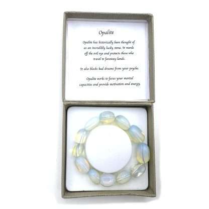 Large Beaded Bracelet Opalite - Image 3